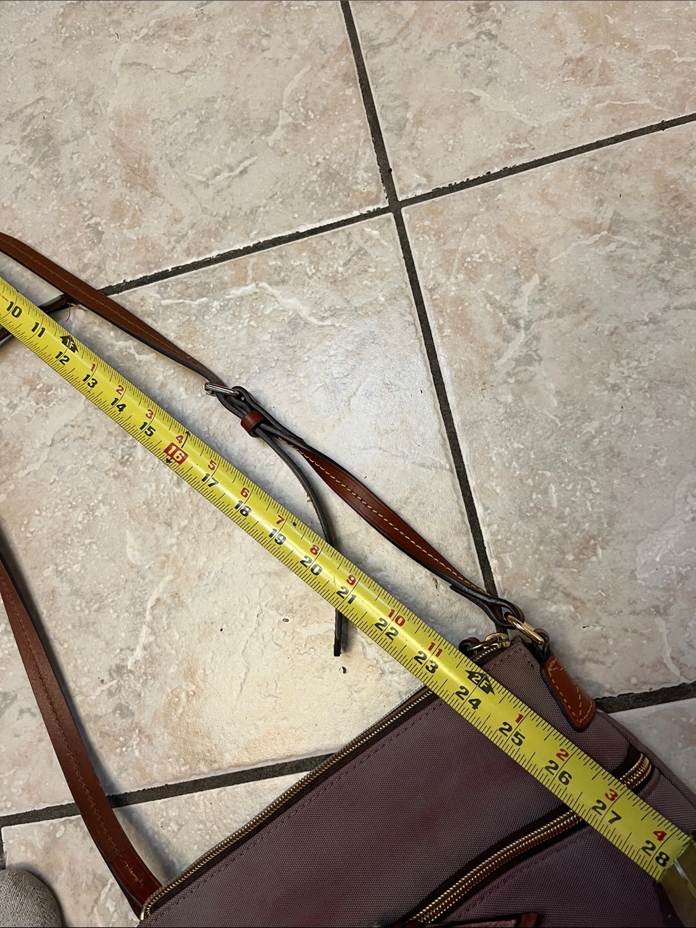 Dooney & Bourke Grey Nylon Crossbody Bag DAMAGED - Picture 13 of 16